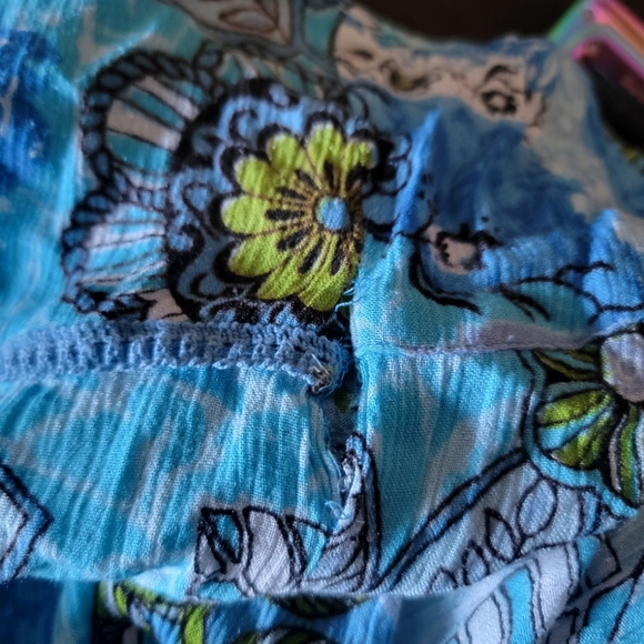 VINTAGE flowy rayon bohemian dress - Picture 8 of 15